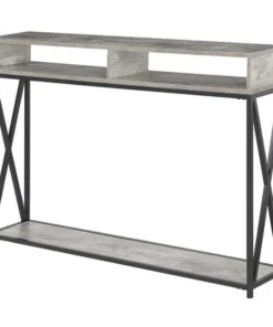 Convenience Concepts 161889C1 Tucson Deluxe Console Table; Faux Birch - 2 Tier
