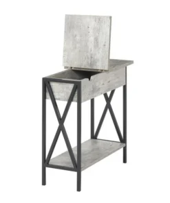 Convenience Concepts 161859C1 Tucson Electric Flip Top Table - Faux Birch