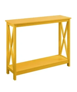 Convenience Concepts 203099Y Oxford Console Table; Yellow - 31.5 x 11.75 x 39.5 in.