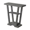 Convenience Concepts 121399WGY Newport V Console Table; Weathered Gray - 31.5 x 11.5 x 34 in.