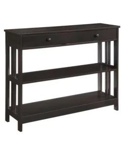 Convenience Concepts 203395ES Mission 1 Drawer Console Table; Espresso - 39.5 x 12 x 31.5 in.