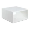 Convenience Concepts 111239W Northfield Admiral Square Coffee Table; White - 31.50 x 31.50 in. x 18 in.