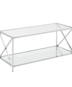 Convenience Concepts 136082GLCRO Oxford Chrome Coffee Table