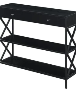 Convenience Concepts 161895BLBL Tucson 1 Drawer Console Table