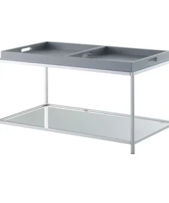 Convenience Concepts 131382GY Palm Beach Coffee Table; Gray