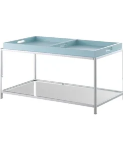 Convenience Concepts 131382SF Palm Beach Coffee Table; Sky Blue