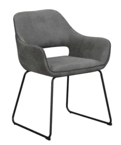 Convenience Concepts 310101AGY 22.75 x 23 x 32.5 in. Samantha Accent Chair; Antique Gray Faux Suede/Black