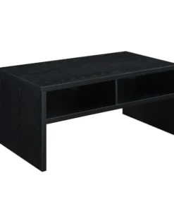 Convenience Concepts 111287BL Northfield Admiral Deluxe Coffee Table with Shelves; Black