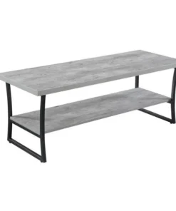 X-Calibur 111582GY Coffee Table; Faux Birch - 47.25 x 18 x 18 in.