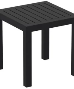 Fine-Line Ocean Square Resin Side Table; Black