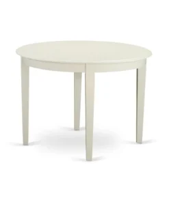 Gsi Homestyles Boston Table 42 in. Round with 4 Tapered Legs; White Finish