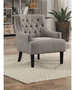 Home Elegance 1194TP 34.75 x 30.25 x 28 in. Charisma Accent Chair - Taupe