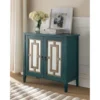 KB C1288 30 x 32 x 15 in. Wood Door Console Table - Antique Blue