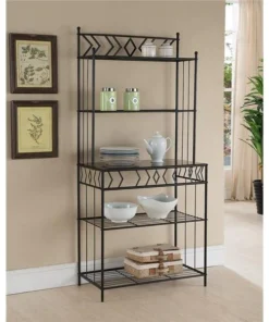 KB K3022 67 x 30 x 16 in. Metal Storage Bakers Rack - Black