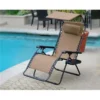 Propation GC12-2 Oversized Zero Gravity Chair with Sunshade & Drink Tray; Tan - Set of 2