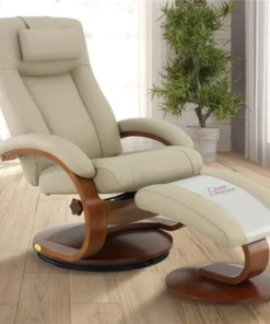 Relax-R HAMILTON054032PL Hamilton Recliner Ottoman with Pillow; Cobblestone Tan