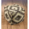 AA Importing 48848 Black & White Chevron Pattern Pouf