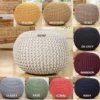 Aanny Designs JJS01158 Lychee Cotton Knit Pouf Ottoman; Sage Green