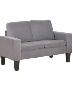 Nathaniel Home 72013-62GY Sarah Microfiber Loveseat; 54 x 30 x 33 in.