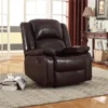 Betterbeds Samantha Bonded Leather Glider Recliner; Brown Color
