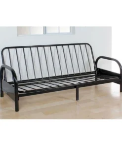 HomeRoots Furniture 285490 48 x 78 x 39 in. Metal Frame Black Adjustable Sofa Frame