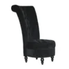 Convenience Concepts Tufted High Back Velvet Accent Chair; Black - 45 in.