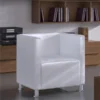 Onlinegymshop CB18331 Modern Artificial Leather Club Chair Armchair Tub Chair Design - White