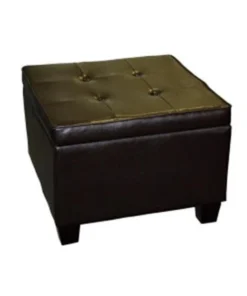 Ore Furniture HB4116 Modern Brown Room Fit Storage Ottoman
