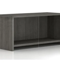 Lorell LLR16229 Weathered Charcoal Wall Mount Hutch; Charcoal Gray