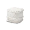 Baxton Studio Curlew-Ivory-Pouf Curlew Moroccan Inspired Ivory Handwoven Cotton Pouf Ottoman