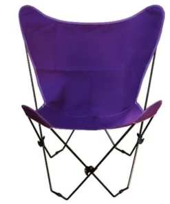 Algoma Net Company 405302 Butterfly Chair and Cover Combination with Black Frame - Purple
