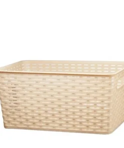 A&M Judaica And Gifts Nua Gifts 426 - LB Big Rattan Storage Basket 15.88 x 10 x 7.5 in. - Light Brown
