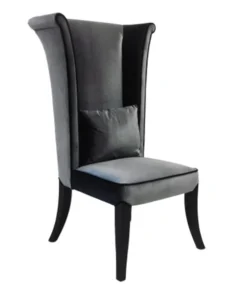 Armen Living LC847SIGR Mad Hatter Dining Chair In Rich Velvet - gray