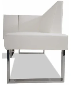 Armen Living LCAMCOWHSF Amanda Corner Sofa - white