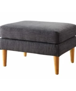 Convenience Concepts 161364GY Marlow Mid Century Ottoman; Gray