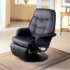 Coaster 7501 Berri Swivel Recliner with Flared Arms - Black