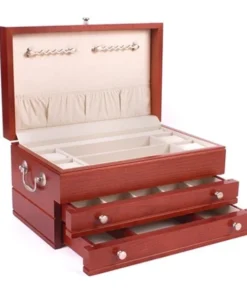 American Chest J02C First Lady Two Drawer Jewel Chest; Heritage Cherry