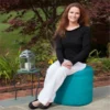 Gold Medal Products Co Gold Medal 1BF11985120 Outdoor-Indoor Weather Resistant Ottoman - Teal