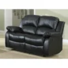 Home Elegance 9700BLK-2 Cranley Double Reclining Love Seat in Black