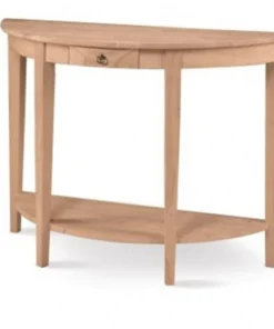 Fine-Line Half Moon Console Table Unfiinished