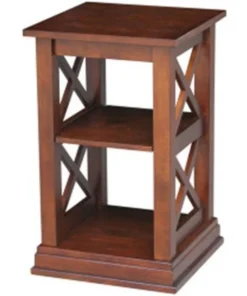 Concept International International Concepts OT581-70A Hampton Accent Table With Shelves Espresso