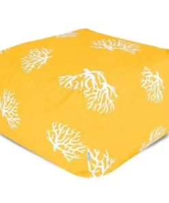 Majestic Home Goods Majestic Home Yellow Coral Large Ottoman