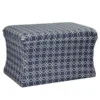 Ore International HB4557 19.25 in. Lattice Pouf Blue Storage Ottoman