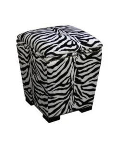 ORE International HB4435 19.5 in. Zebra Storage Ottoman