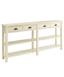 Powell 149-534 Cream Crackle Console