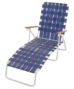 Rio Brands BY405-0138 Hi Back Folding Web Chaise Lounge