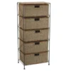 Household Essential ML-5755 Household Essentials 5-Drawer Storage Unit; Seagrass; Rattan; 41.25 by 18 by 12-Inch