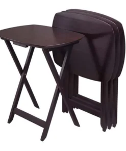 Winsome Trading 92423 Set of 4 Single TV Tables Oversizsed 92124