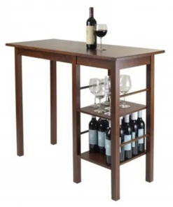 Winsome 94144 Egan Breakfast Table with 2 Side Shelves