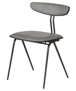 Nuevo Dove Leather / Ebonized Oak